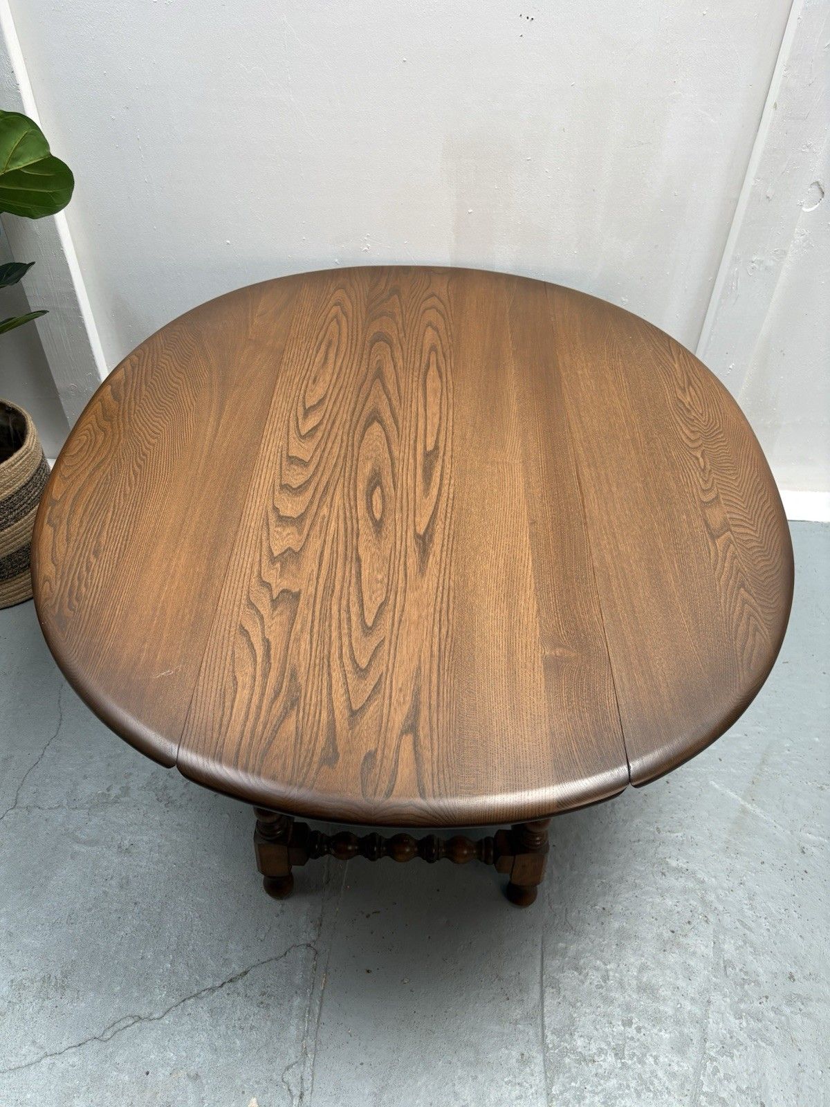 photo for sale Ercol Trinity Solid Elm 2 Tier Drop Leaf Coffee Table In Golden Dawn