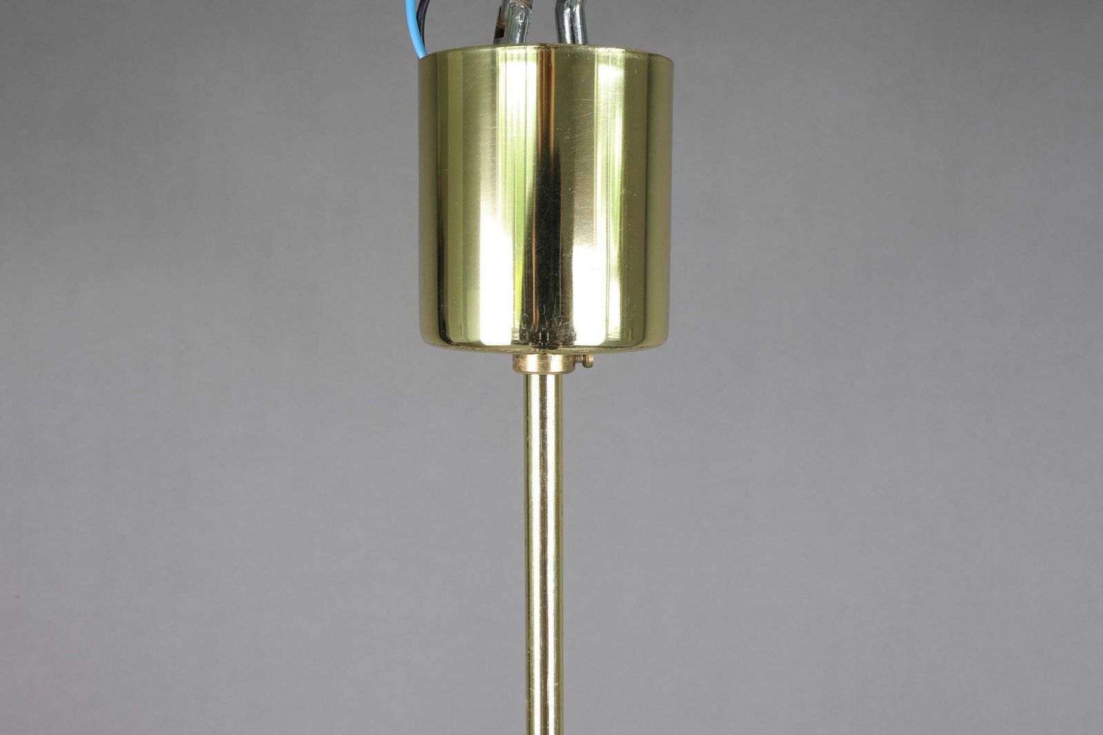 Kamenický šenov Bubble Glass Chandelier | Czech Brass Pendant Lamp | 4 Globe Mid Century Ceiling Light | Vintage Czech Lighting photo 395.0