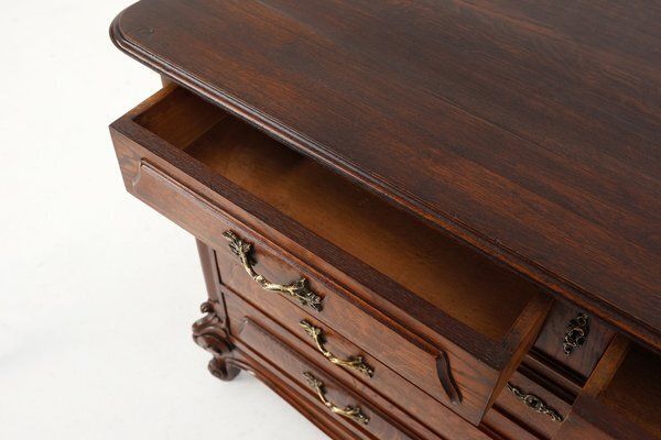 photo for sale French Antique Carved Oak Chest Of Drawers