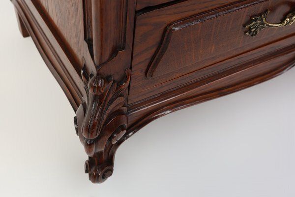 photo buy French Antique Carved Oak Chest Of Drawers