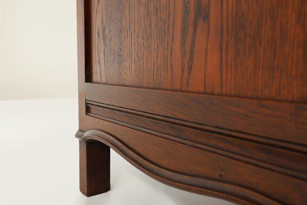 photo vintage French Antique Carved Oak Chest Of Drawers
