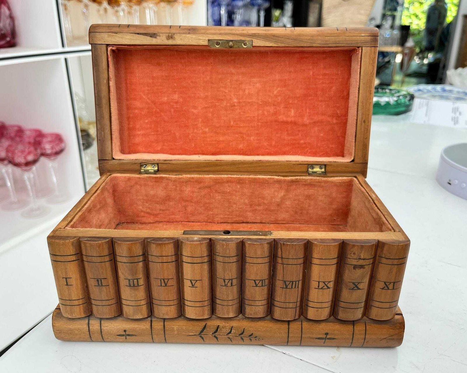Cigars Humidor | Italian Sorrento Inlay | Secret Hiding Place | 1pcs photo furniture