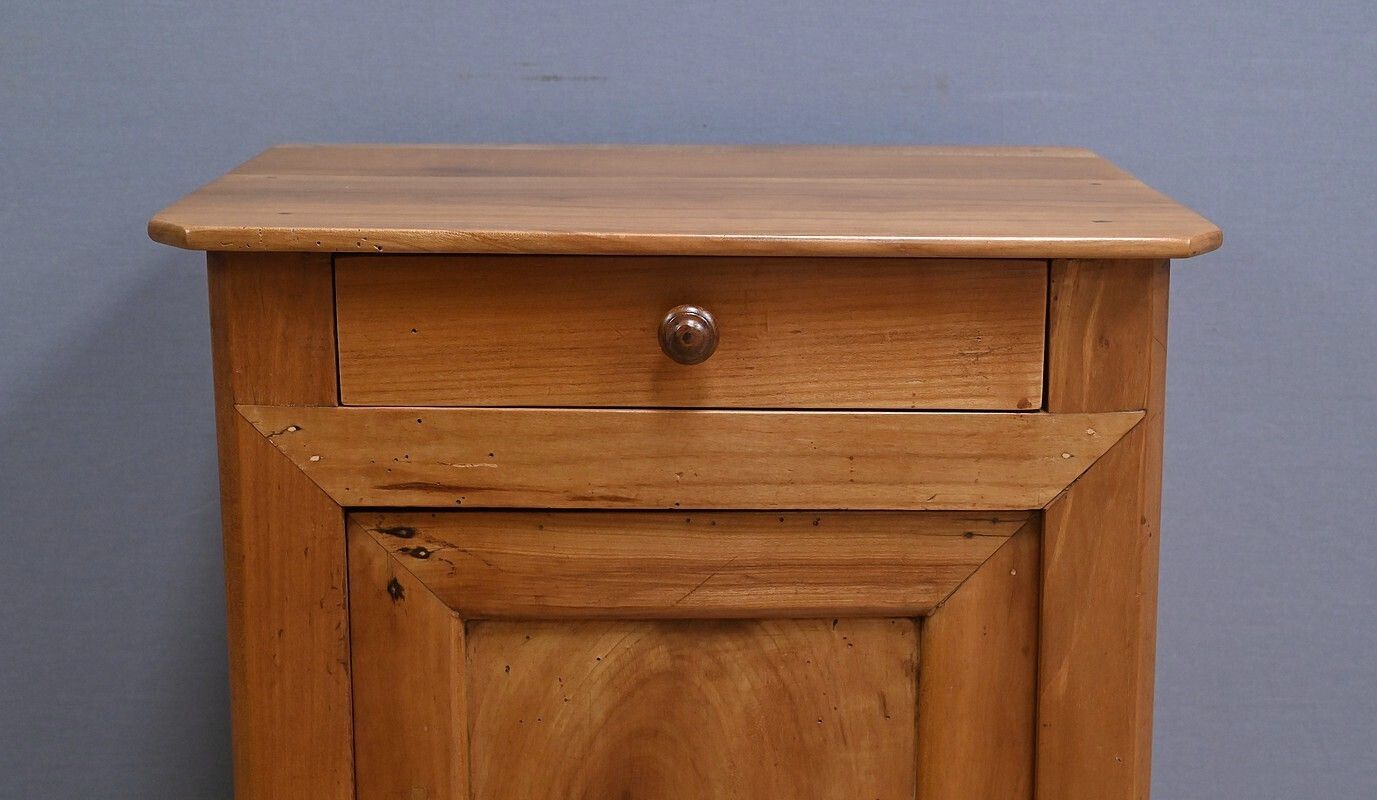 Solid Cherry Wood Bedside Table   1900 photo Furniture