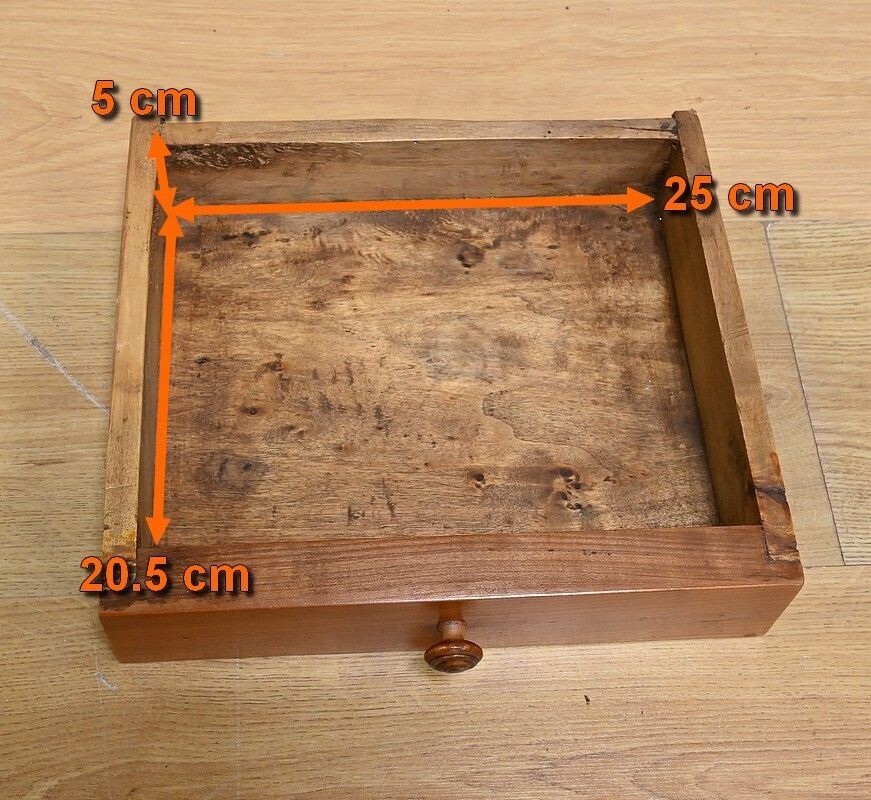 Furniture Solid Cherry Wood Bedside Table   1900 photo