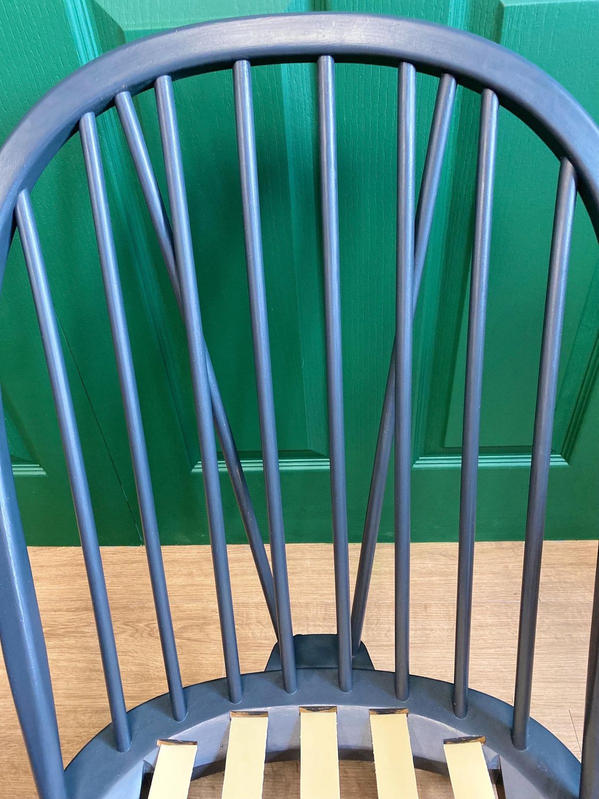 Refurbished Mid Century Vintage Ercol Windsor Armchair Grey Teal Blue Green Velvet 2 Of 2 photo buy