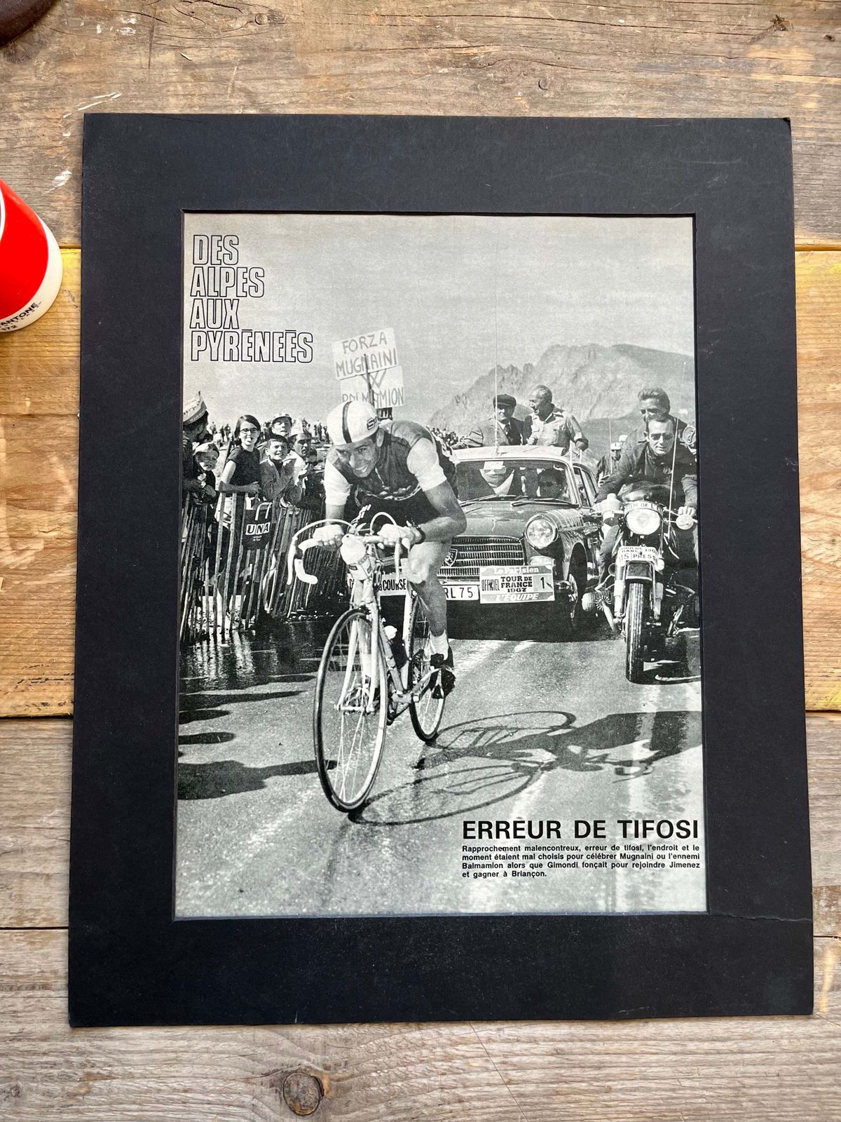 Vintage Cycling Print   Tour De France, Felice Gimondi 1965