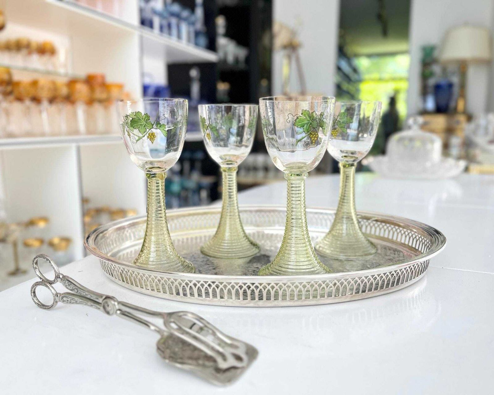 Theresienthal Wine Glasses Grapes | 4pcs | Trumpet Hollow Voice photo 344.0