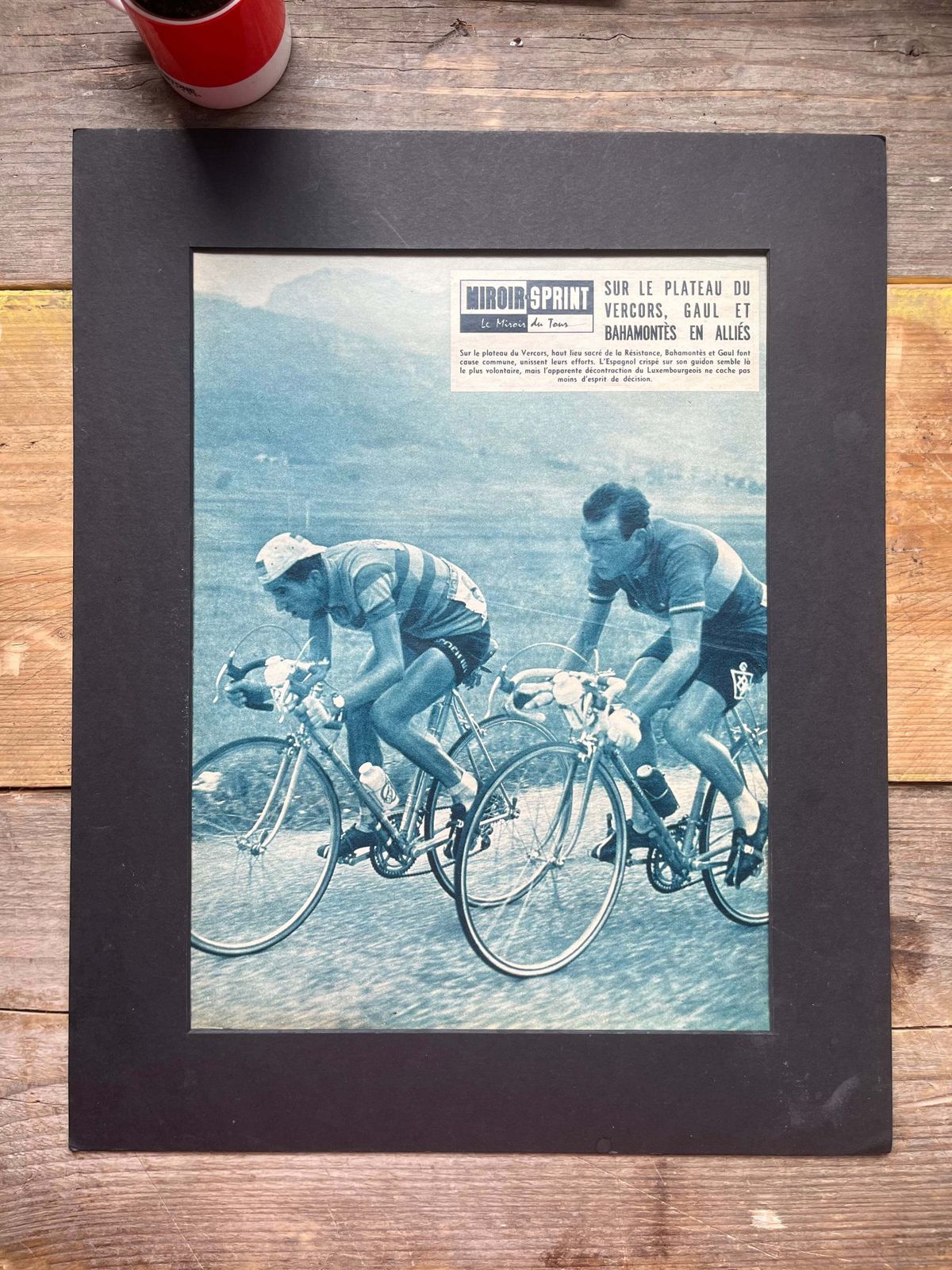 Vintage Cycling Print   Fausto Coppi Bianchi 1951 photo Art