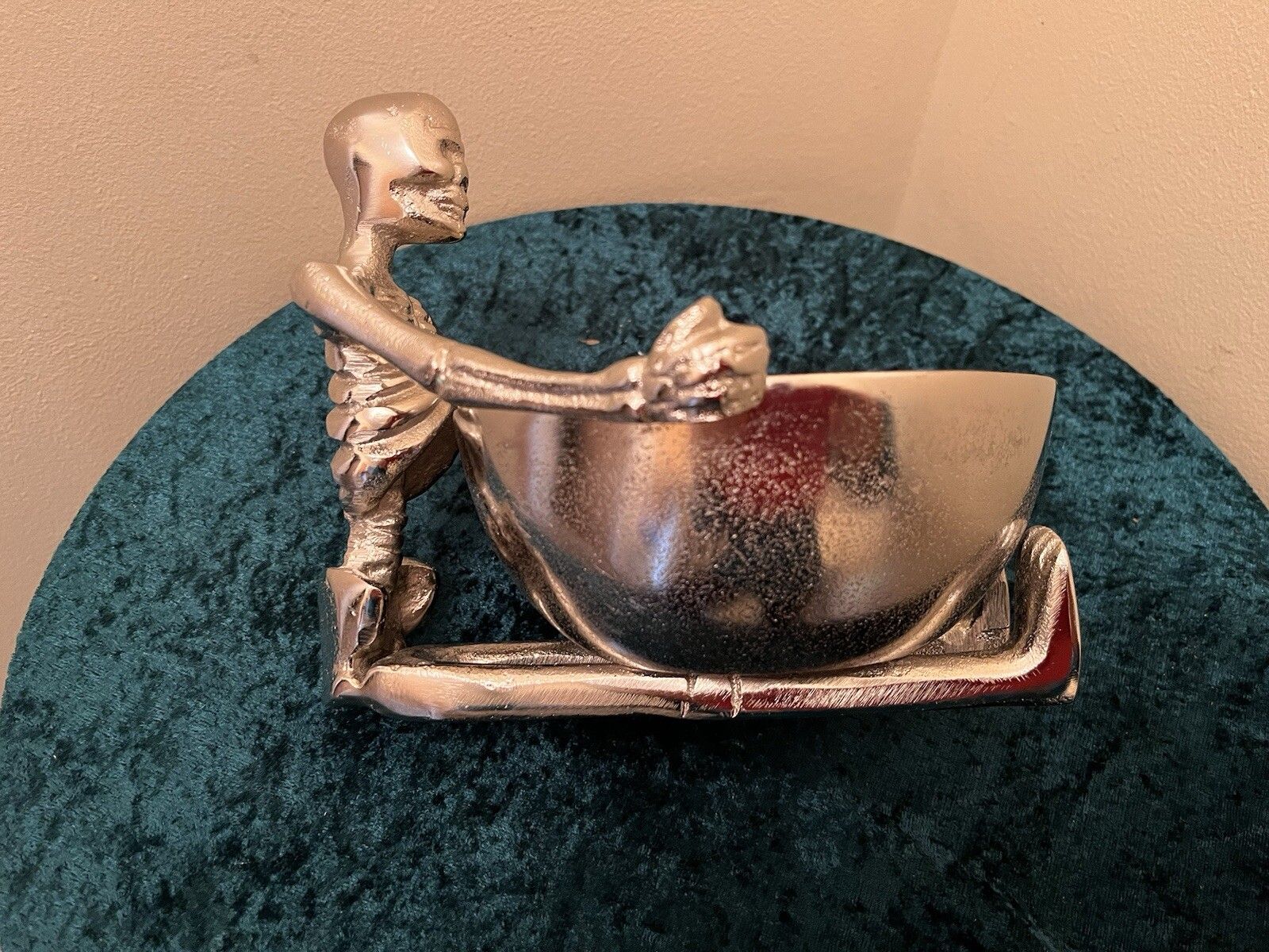 Unique Statement Piece Made From Recycled Aluminium Small Skeleton Bowl photo buy