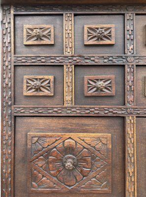 Spanish Wooden Storage Cabinet With Drawers, 1900s photo vinterior