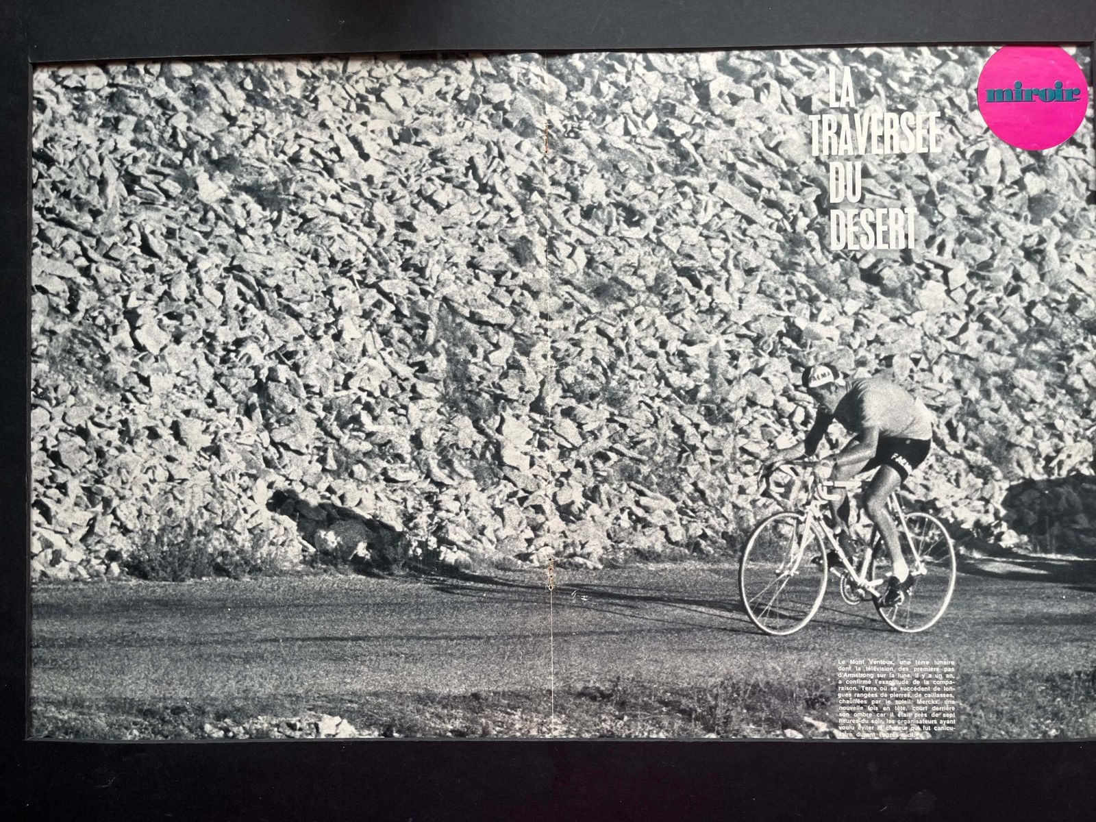 Eddy Merckx Mont Ventoux Vintage Cycling Print 1970 photo Art