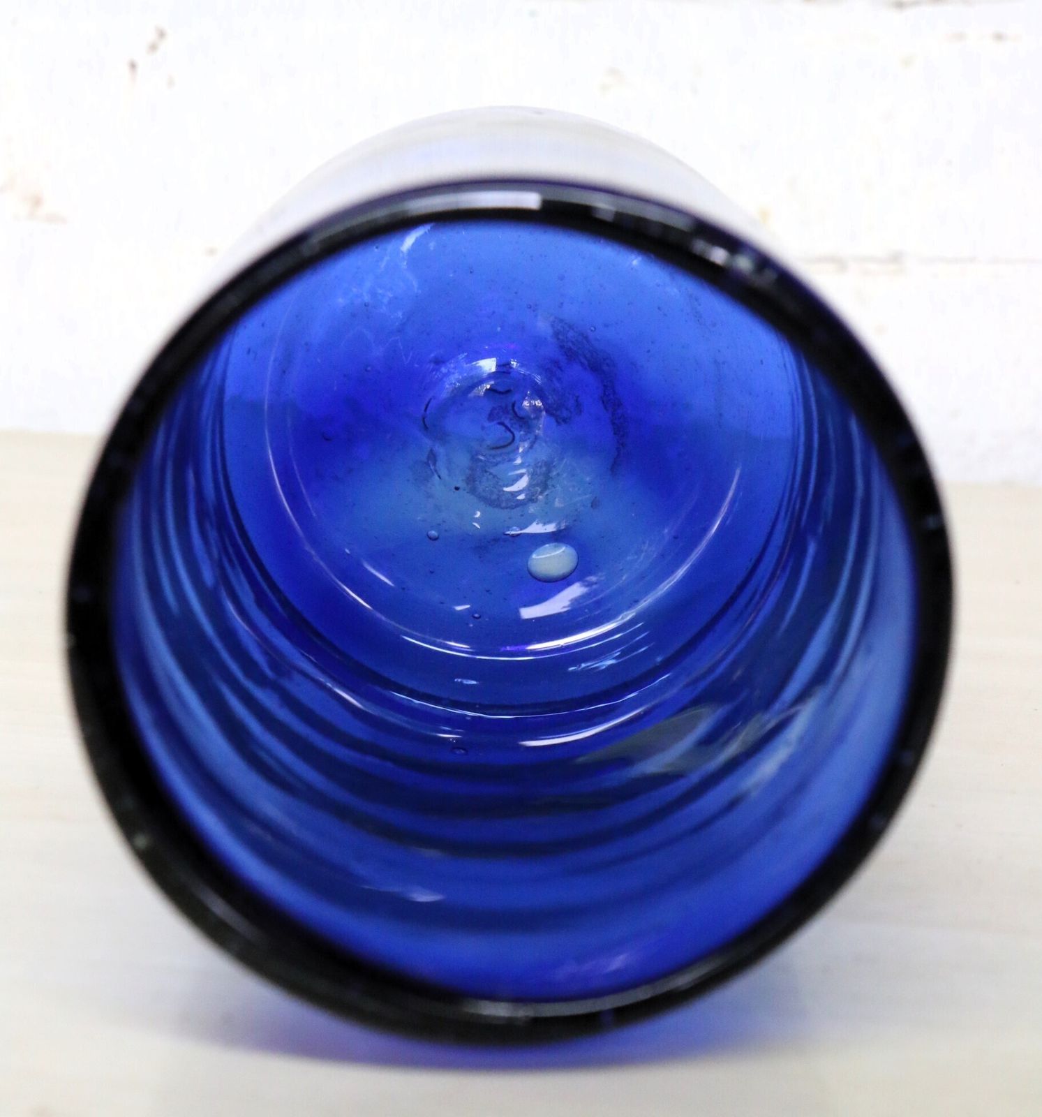 photo furniture Cobalt Blue Hand Blown Freeform Glass Vase Of Scandinavian Origin Mid 20th Century