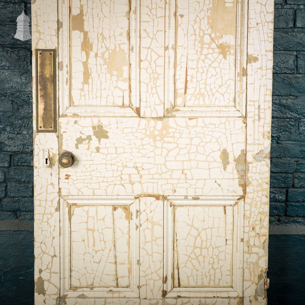 Home Fixtures Reclaimed 4 Panel Door – Cracked White Paint photo