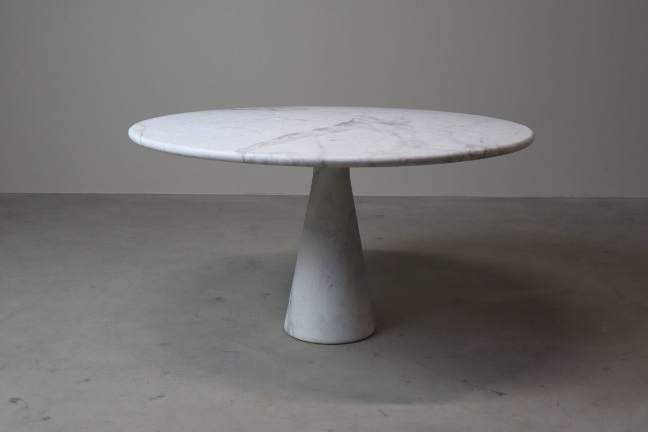 Angelo Mangiarotti “M1” Dining Table In Solid Carrara Marble photo for sale