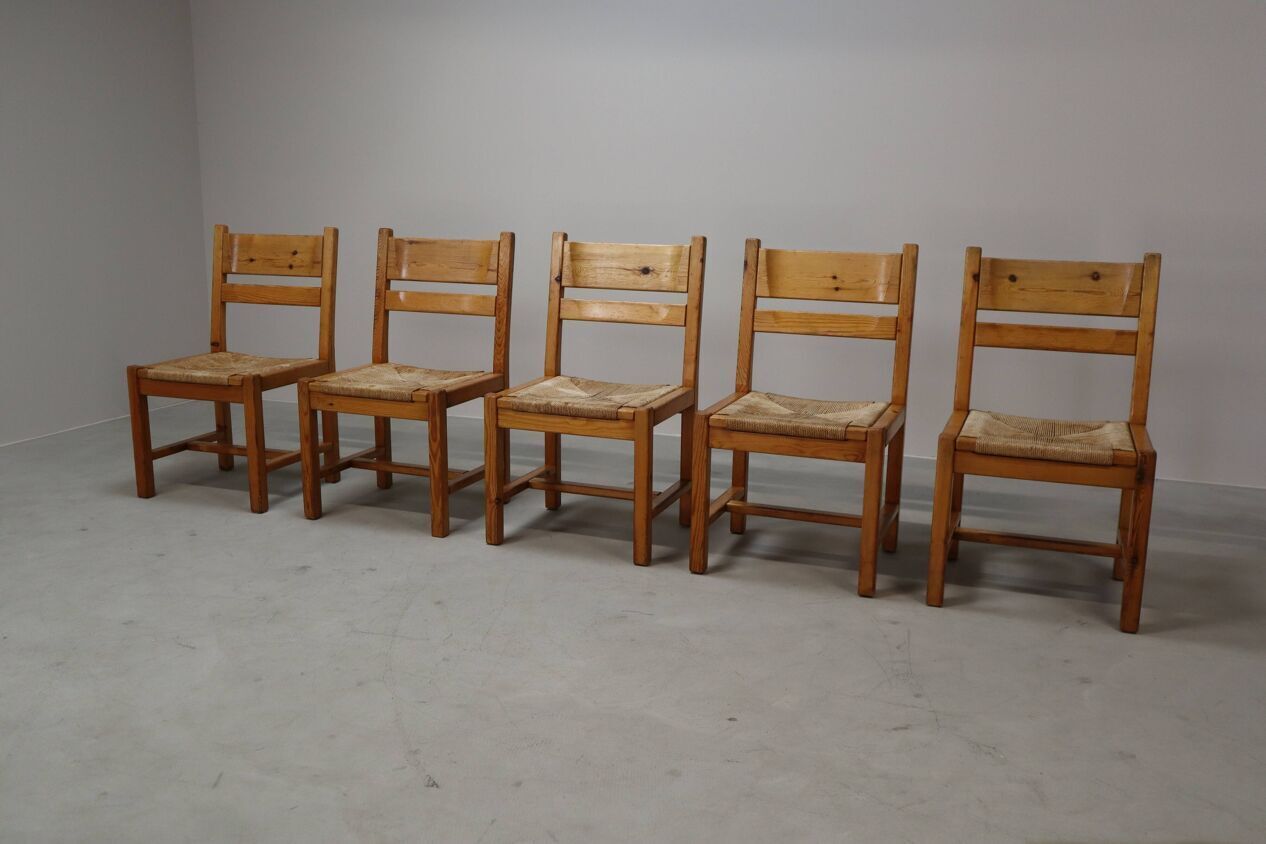 Set Of 5 Vintage Chairs By Tage Poulsen For Gramrode Møbelfabrik, 1970s photo furniture