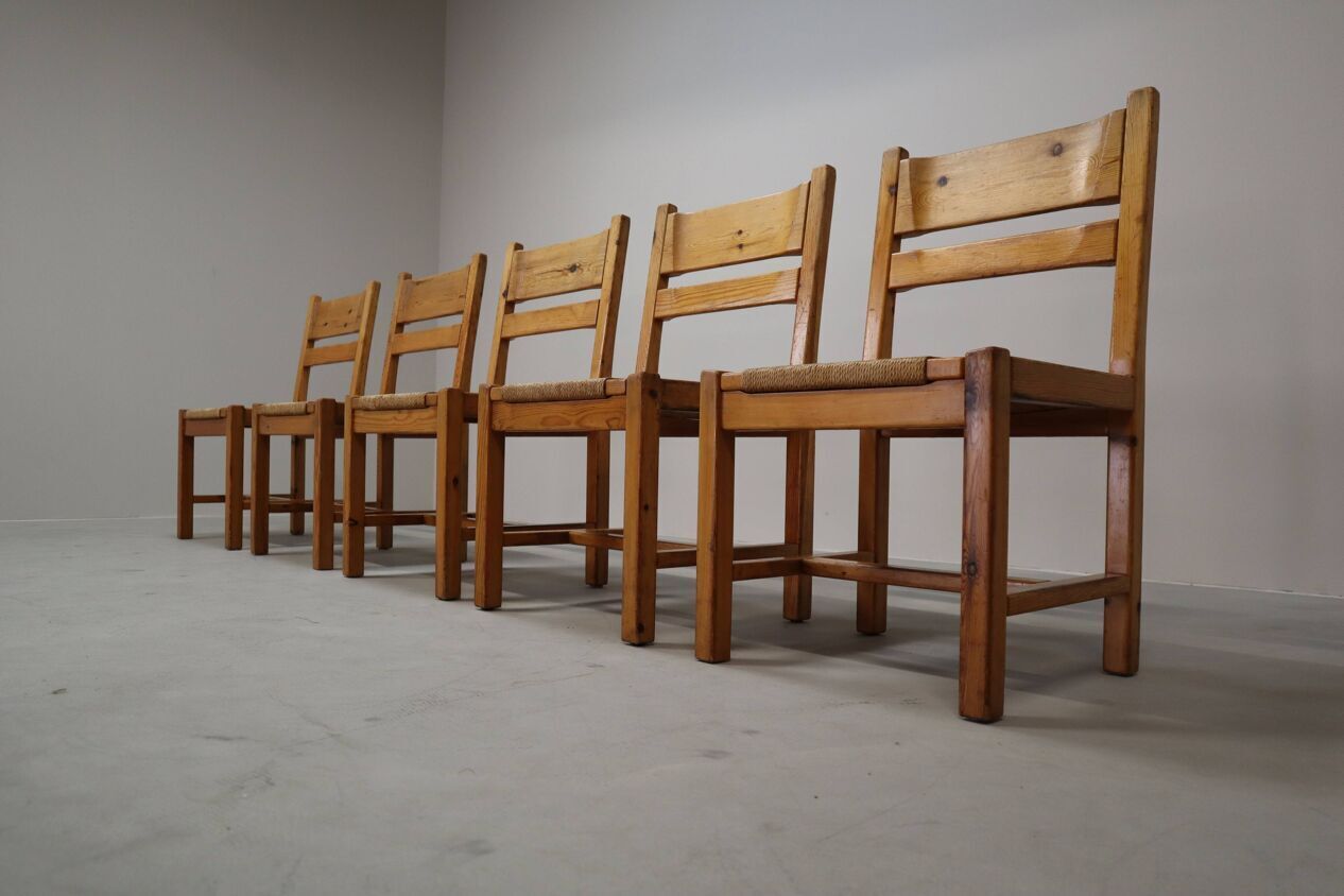 photo vinterior Set Of 5 Vintage Chairs By Tage Poulsen For Gramrode Møbelfabrik, 1970s