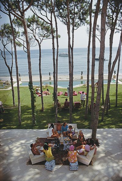 Party In Marbella By Slim Aarons, Limited Edition Estate Stamped C Type
