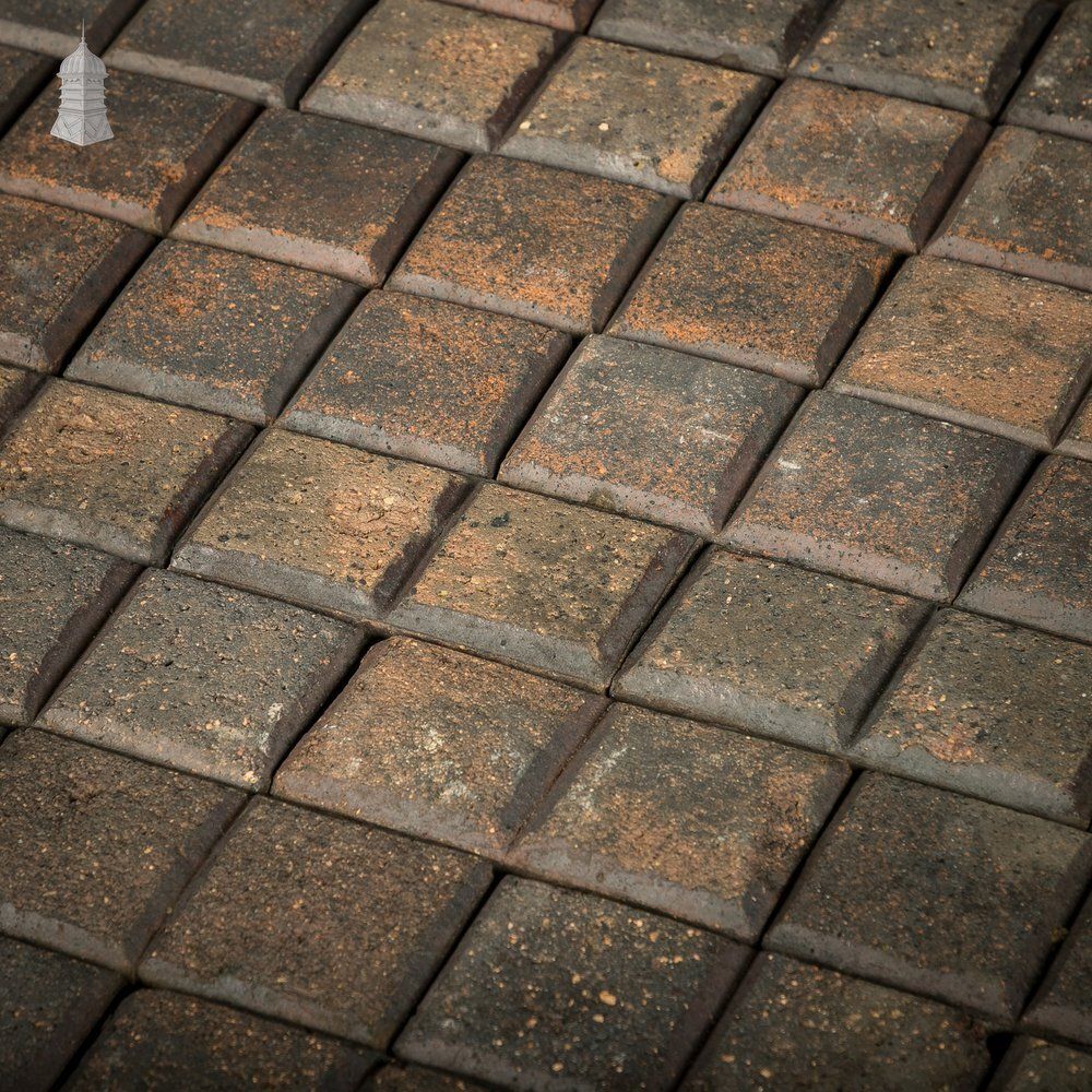 Reclaimed Stable Bricks, 258 Pavers, Worn Face, Staffordshire Blue 2 Block photo for sale