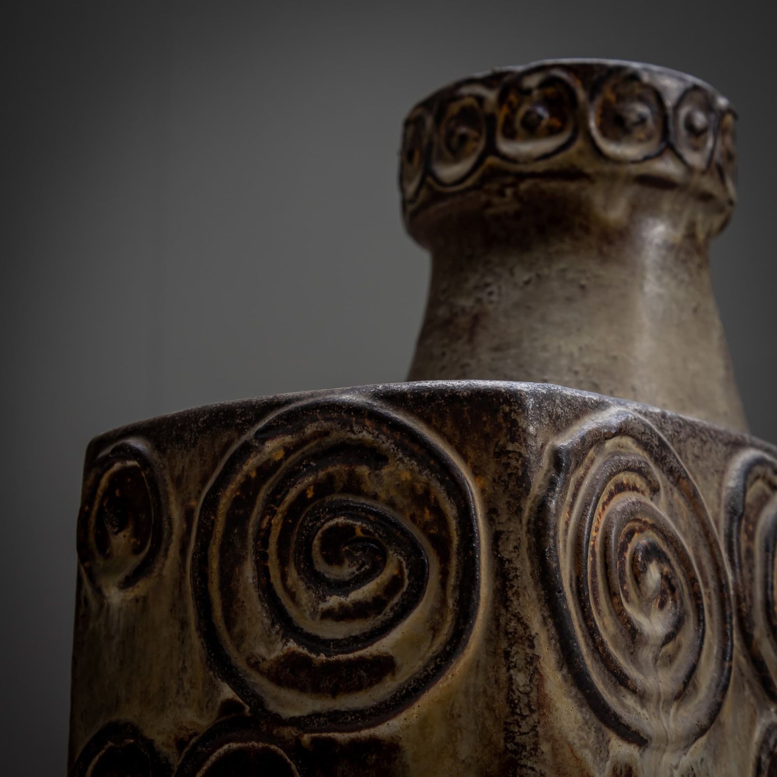 Jura Ceramic Vase With Spiral Decor, Scheurich, West Germany, Mid 20th Century photo furniture
