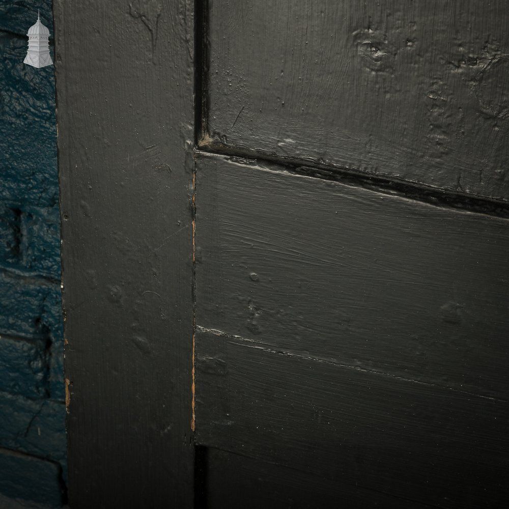 photo buy 4 Panel Door, Distressed Black Painted Finish