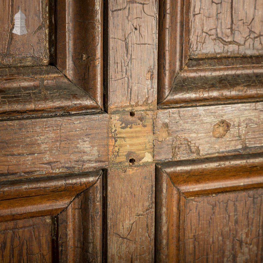 6 Panel Door, Faux Woodgrain & Distressed White Paint Finish photo buy