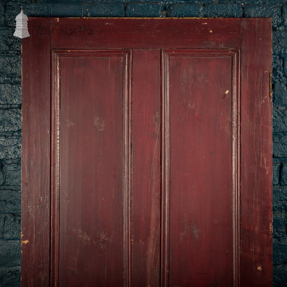 photo for sale Moulded 4 Panel Door, Red Painted Finish