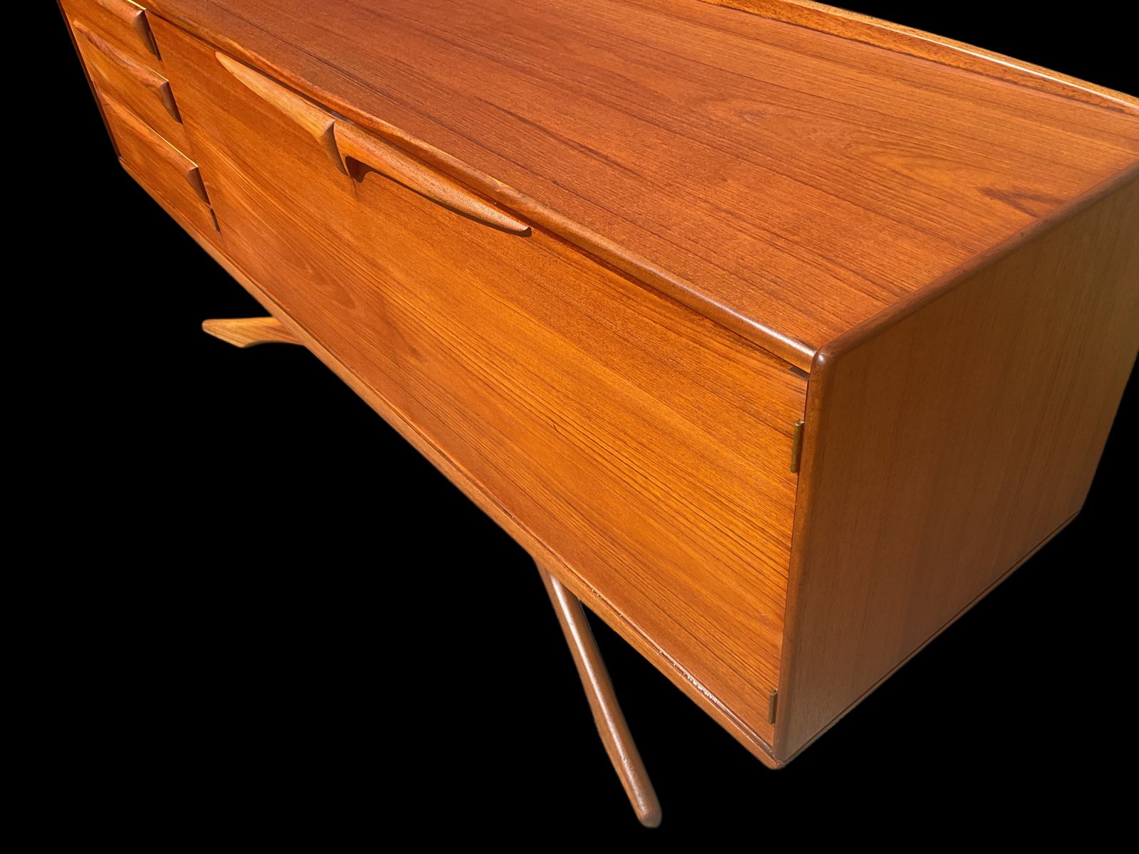 Teak Sideboard By Val Rossi For Beithcraft In Mid Century Vintage Style photo Furniture