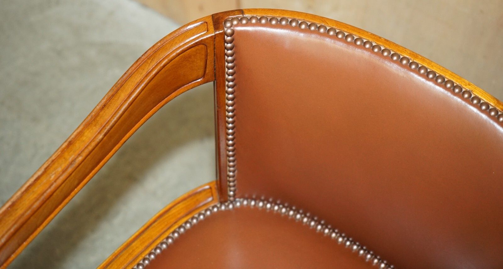 Pair Of Stunning French Art Deco Walnut Armchairs Part Of A Large Library Suite photo vinterior