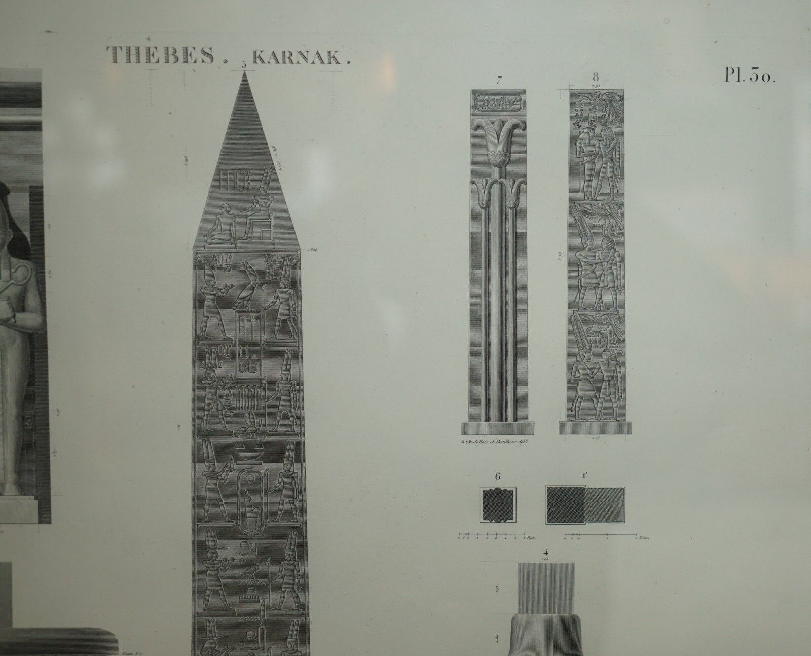 Antique Original Gran Tour Paris 1829 Vol 3 Pl.30 Print Of Thebes Karnak Egypt photo Art