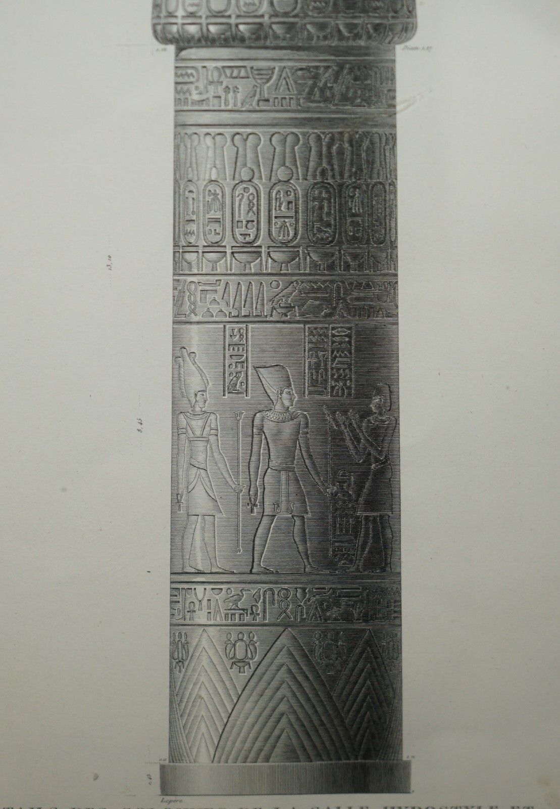 Antique Original Gran Tour Paris 1829 Vol 3 Pl.30 Print Of Thebes Karnak Egypt photo vintage