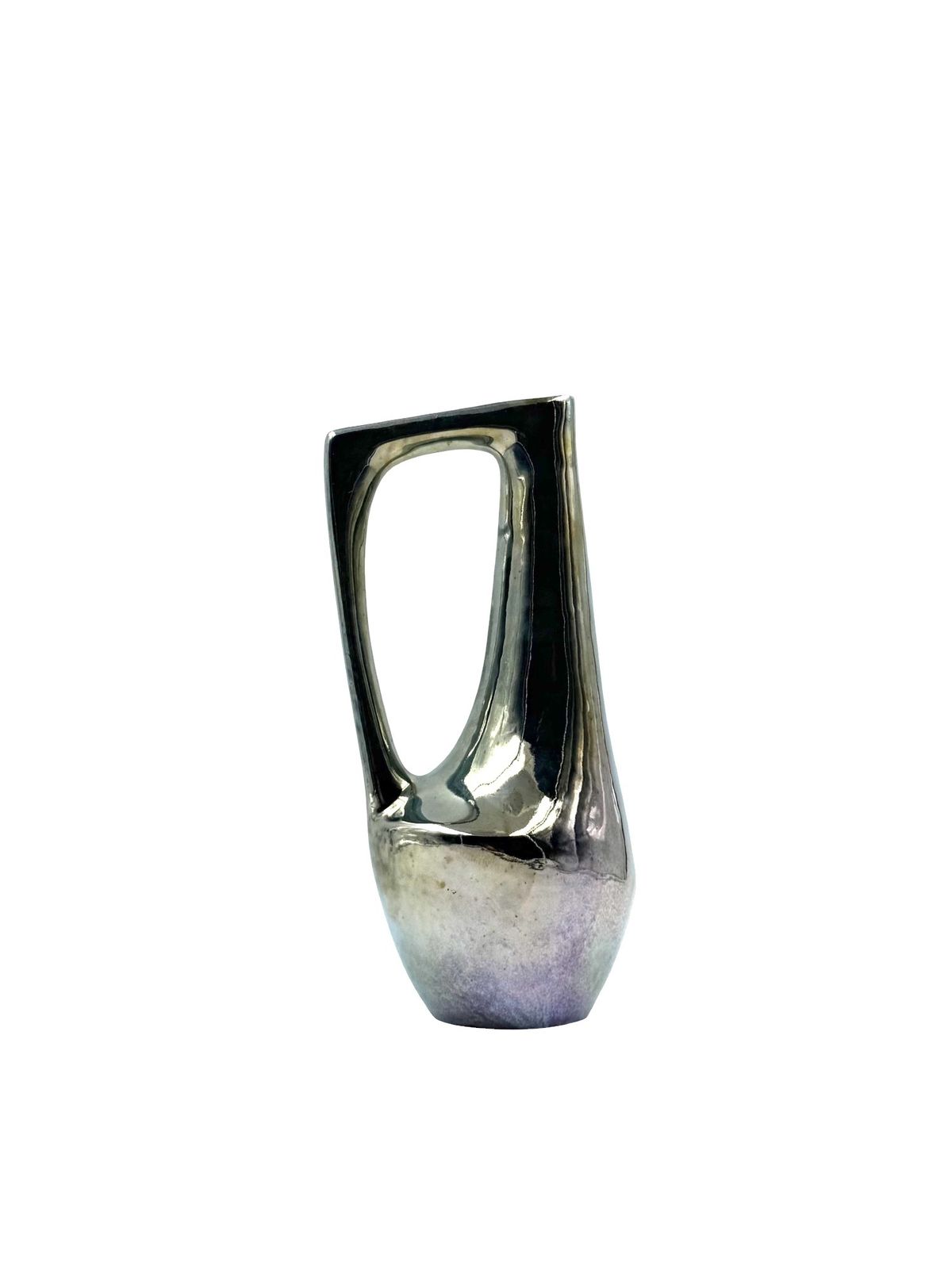 A. Cytère, Modern Iridescent Gres Vase, Rambervillers France 1950s photo 390.0