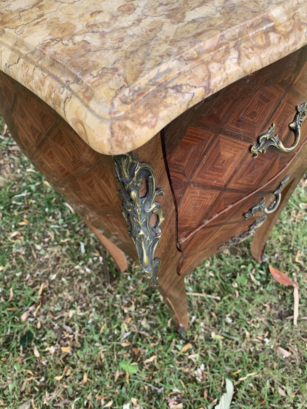 A Pair Of French Rosewood Bedside Tables photo for sale