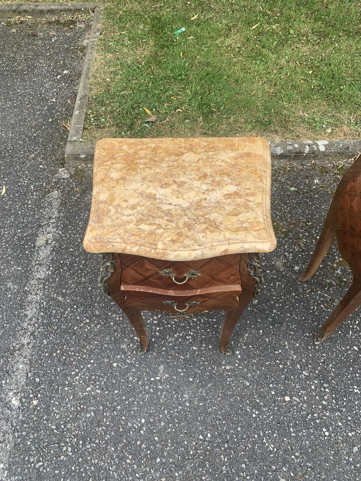 A Pair Of French Rosewood Bedside Tables photo 725.0