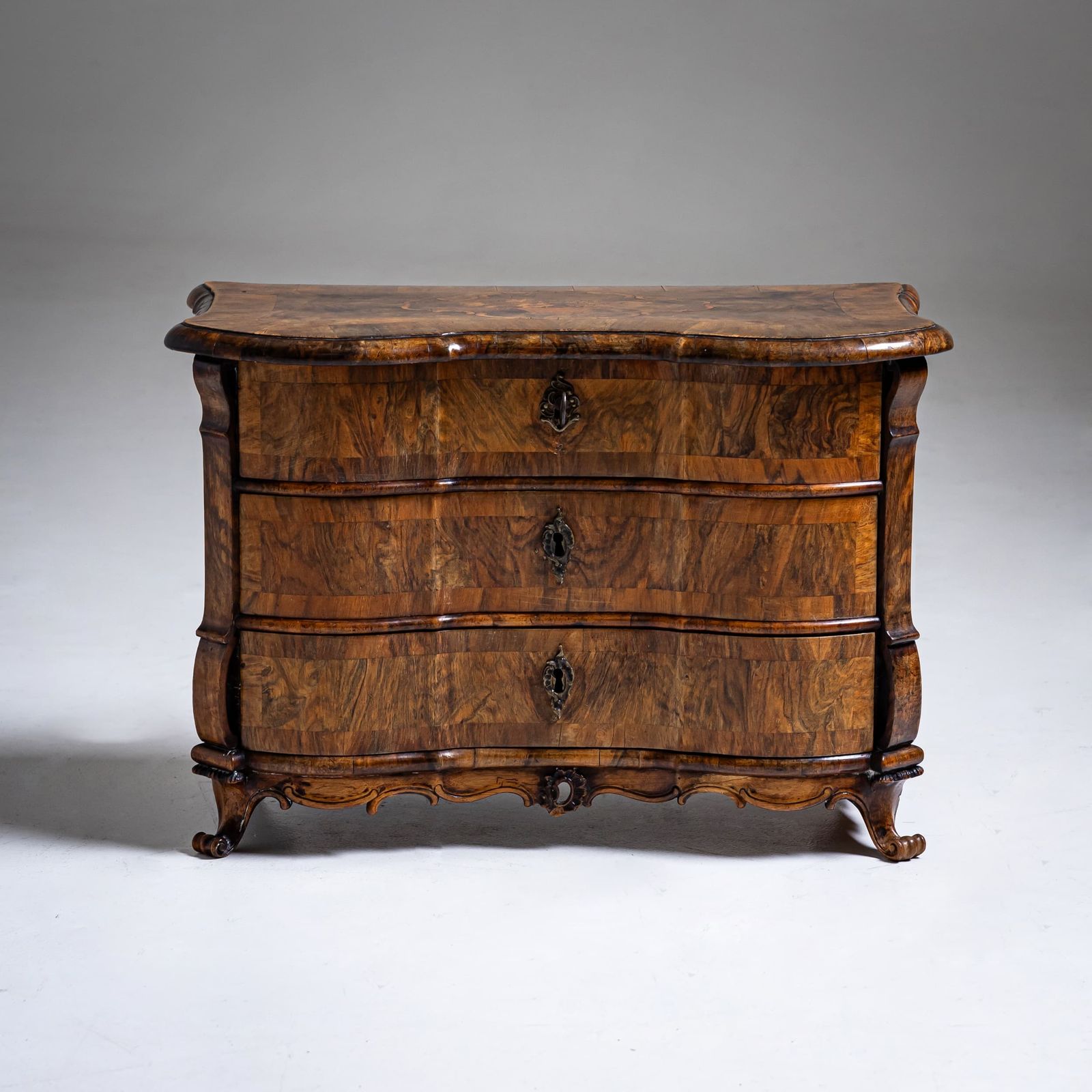 photo for sale Baroque Miniature Chest Of Drawers In Walnut, Mid 18th Century
