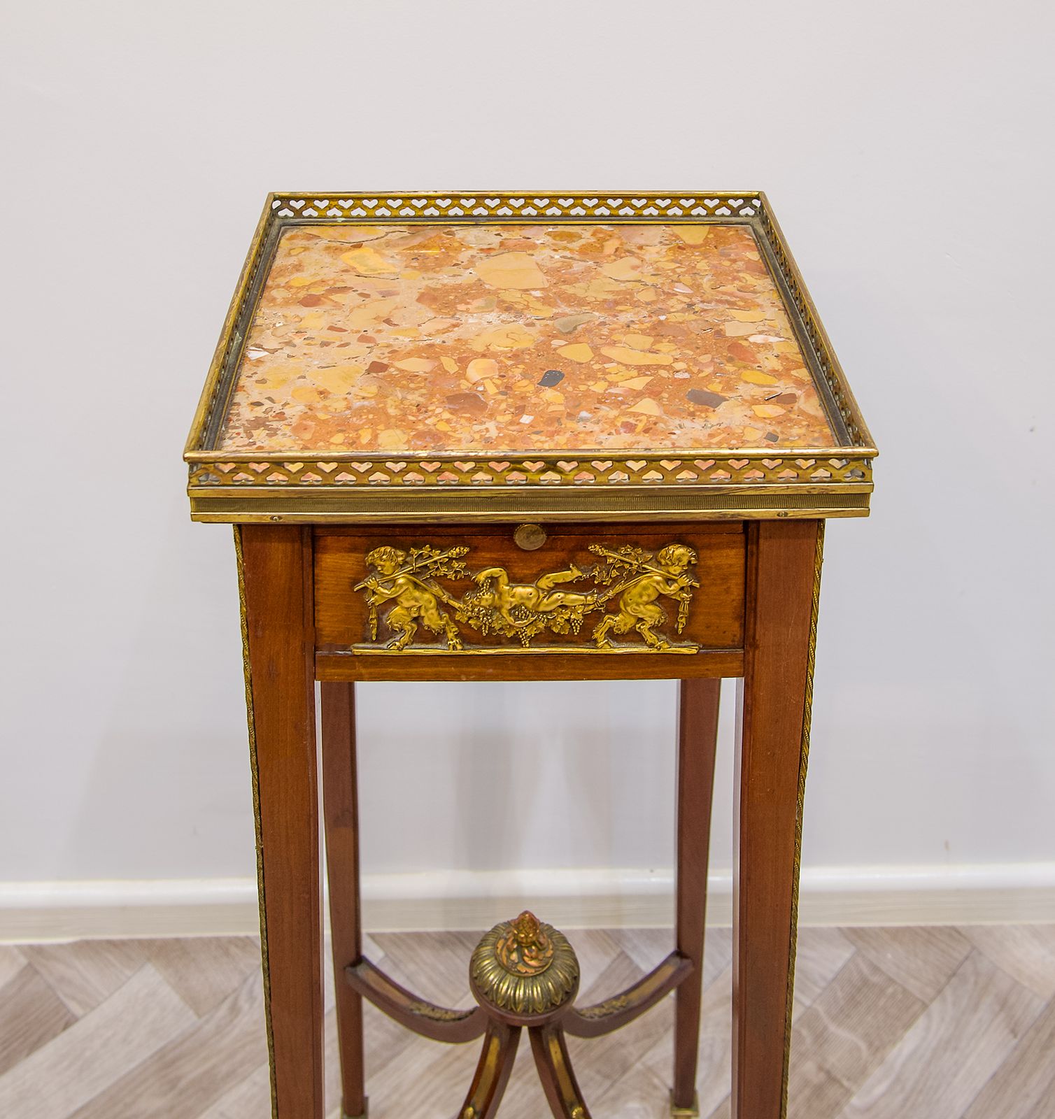 Antique French Gilt Bronze Side Table In The Manner Of Francois Linke photo 1250.0