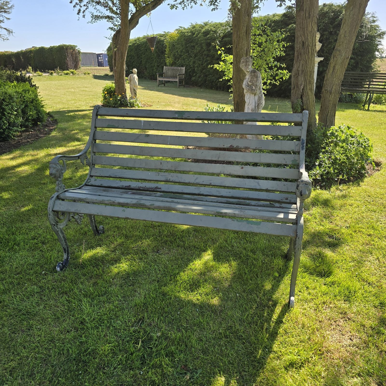 Cast Mixed Alloy Garden Bench, 1920s photo buy