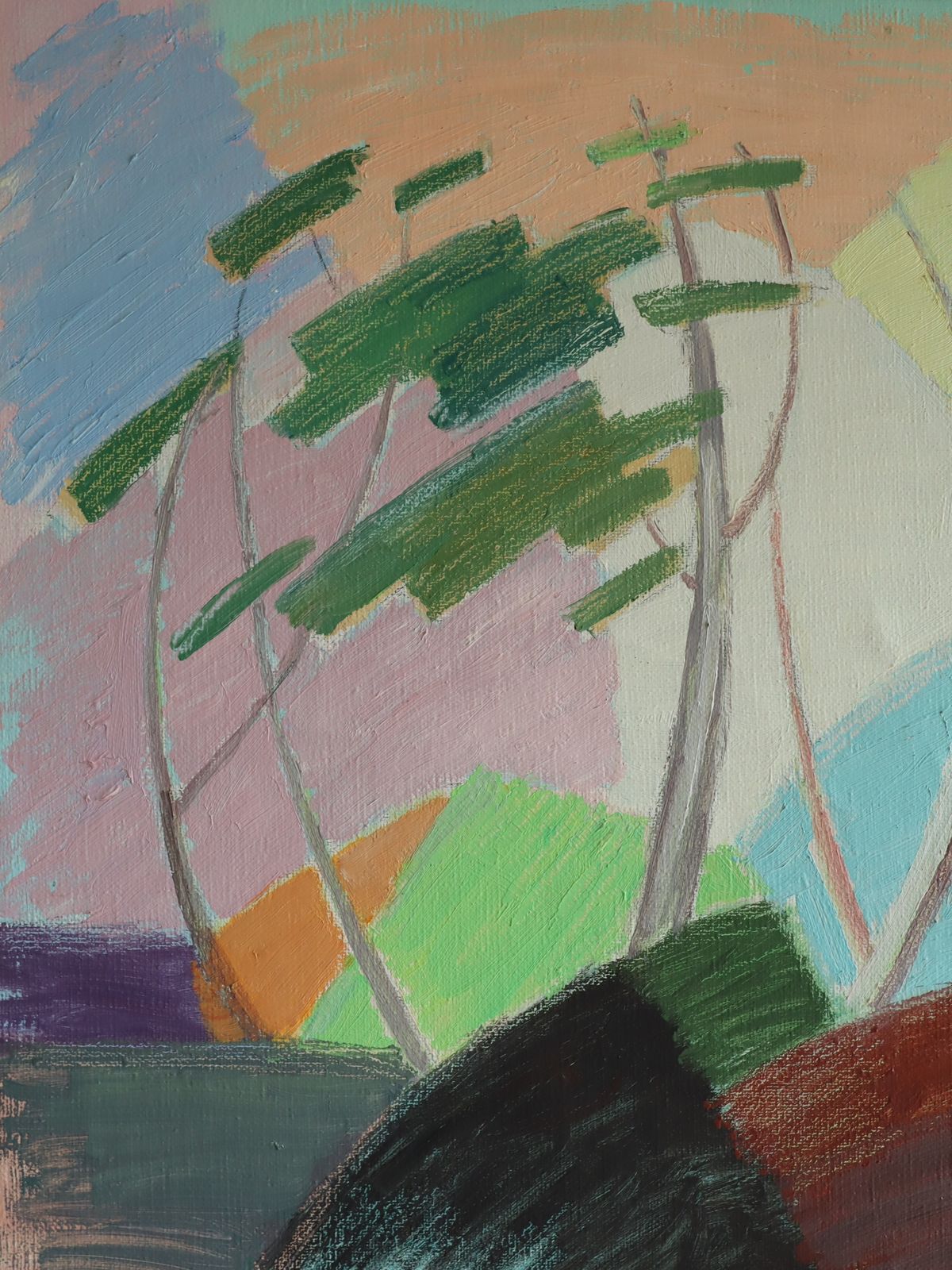 Rhythms Of The Wind Oil Painting photo vintage