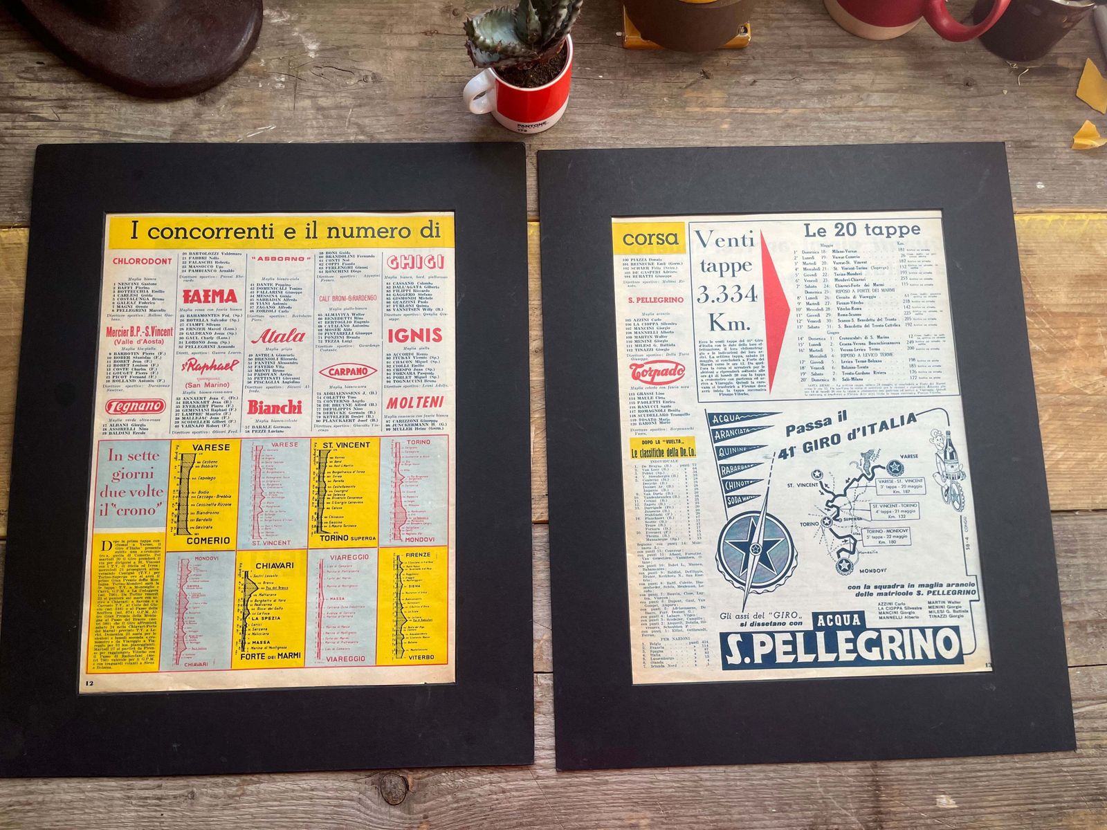 San Pellegrino Tour Of Italy Map 1961 photo vinterior