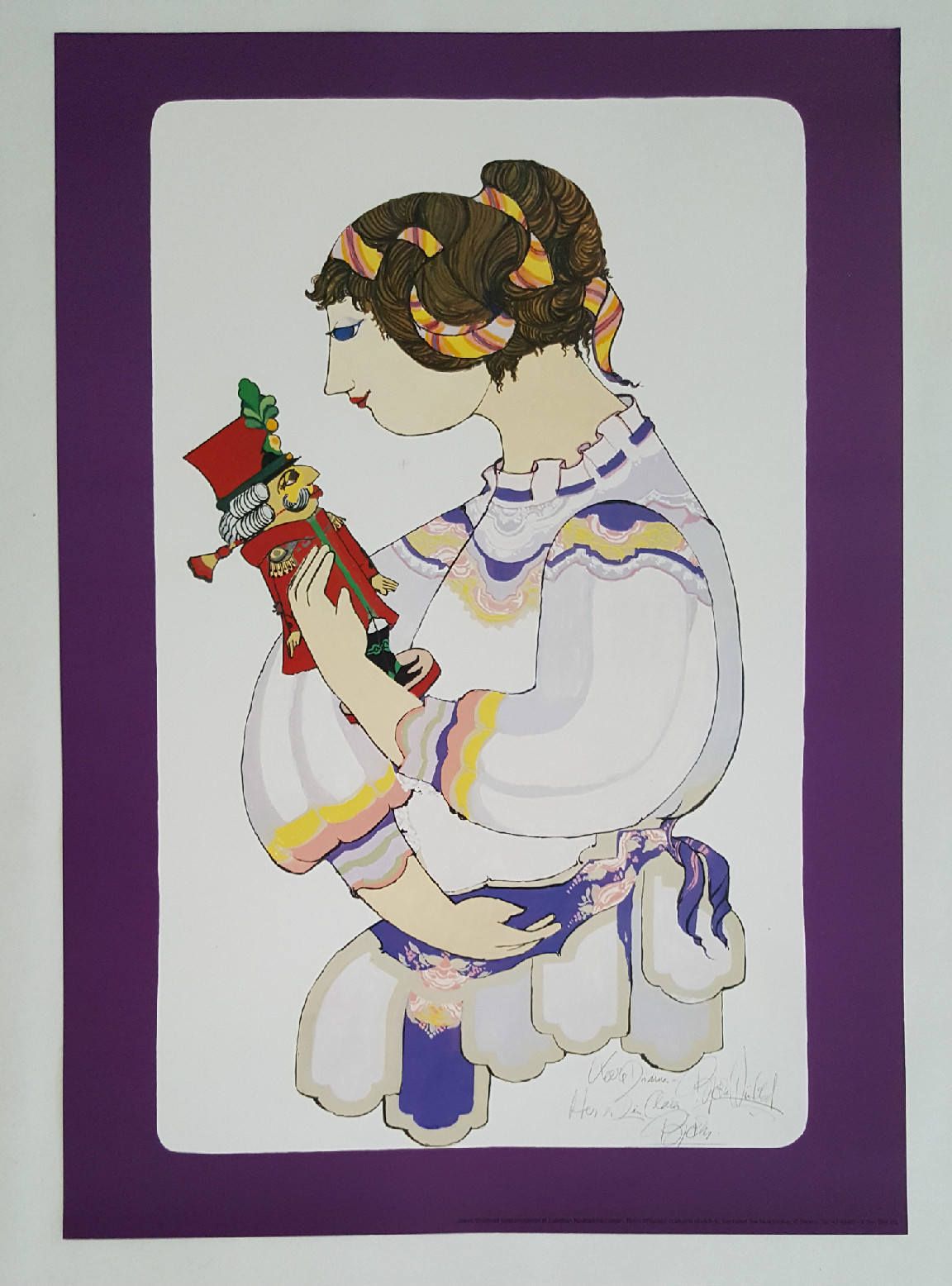 1984 Wiinblad Costume Design For The Nutcracker   Original Vintage Poster photo furniture