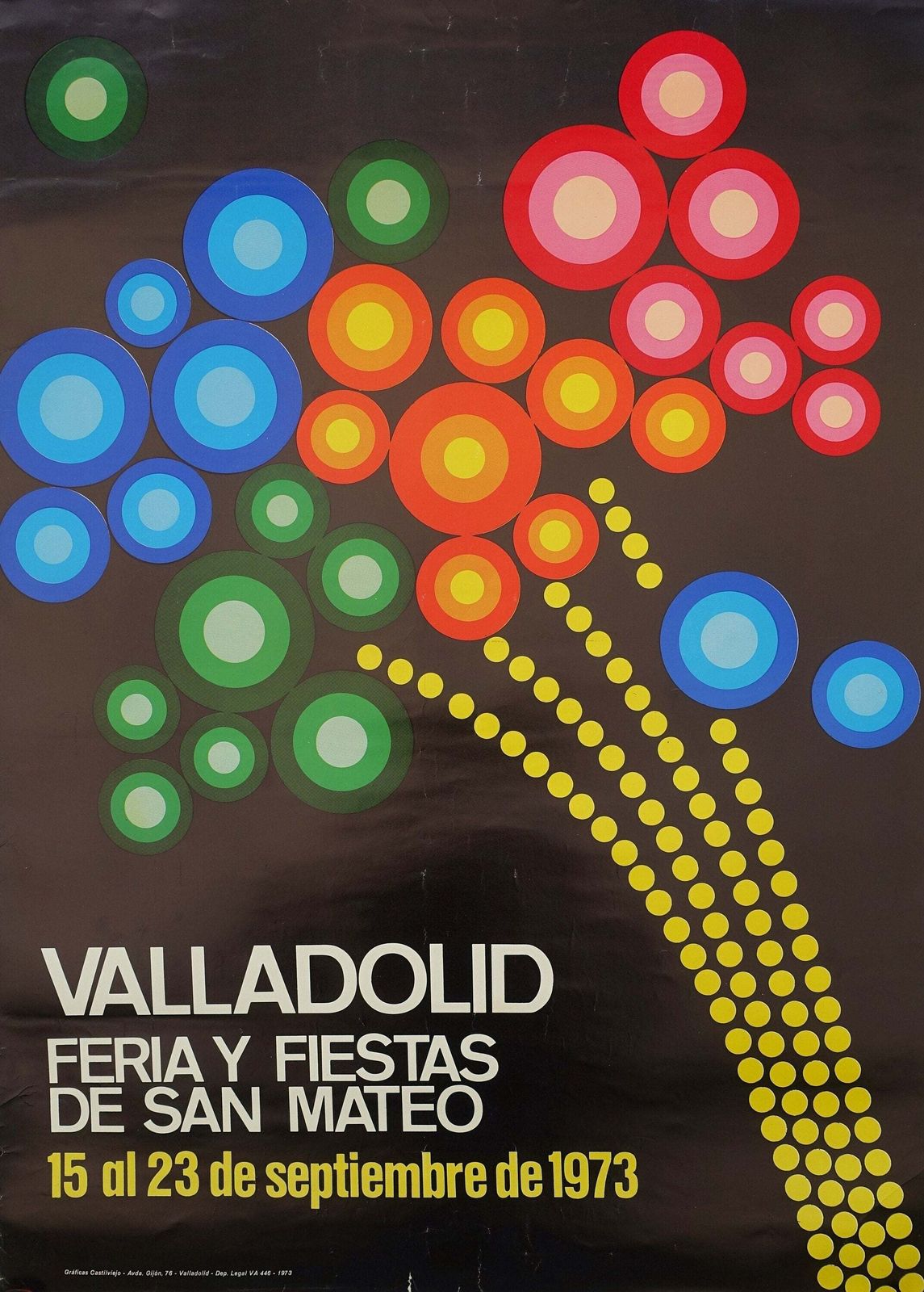 1973 Spanish Festival Poster Valladolid   Original Vintage Poster