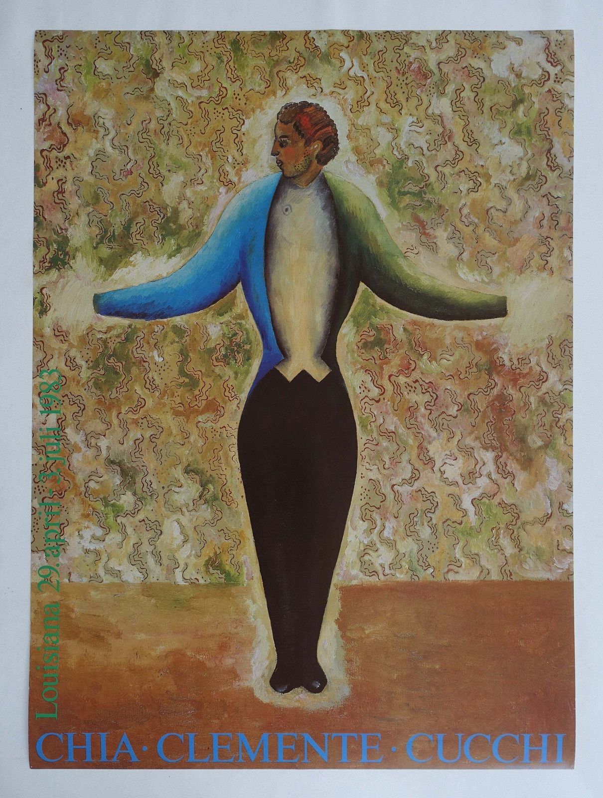 1983 Chia – Clemente – Cucchi On Louisiana Museum Of Modern Art   Original Vintage Poster photo furniture
