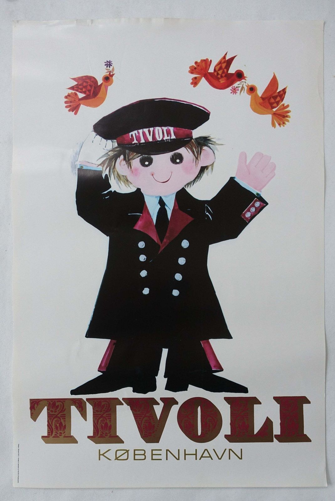 1972 Tivoli Gardens By Richardt Branderup (Steward)   Original Vintage Poster photo furniture