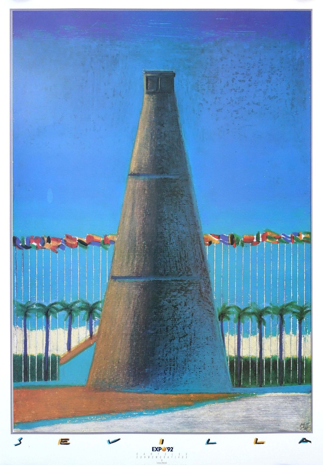 1992 Sevilla Expo By Lorenzo Mattotti   Original Vintage Poster