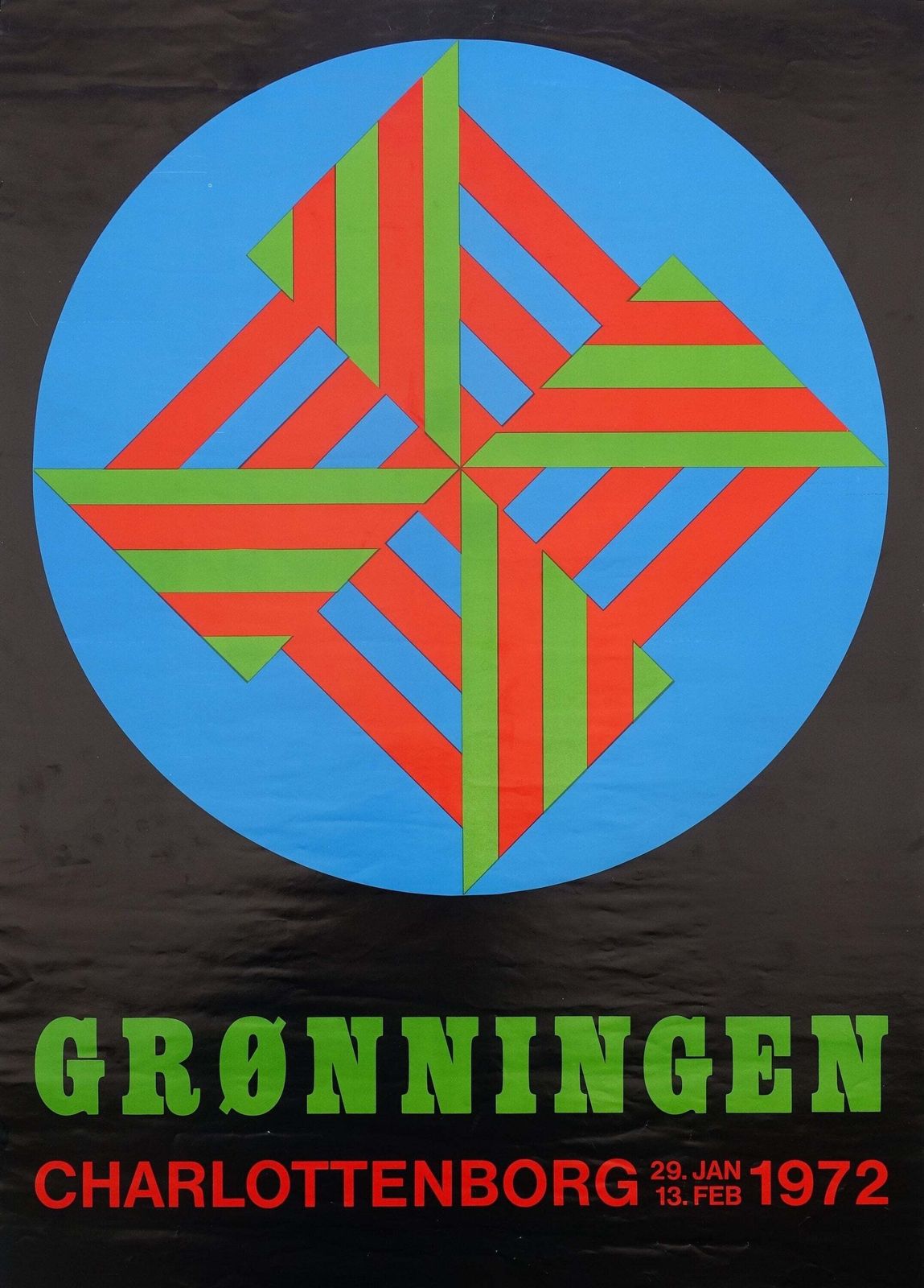 1972 Danish Modern Exhibition At Grønningen   Original Vintage Poster