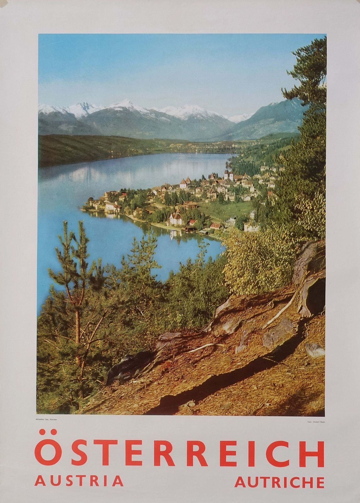 1960s Austria Travel Poster Millstätter See, Kärnten   Original Vintage Poster