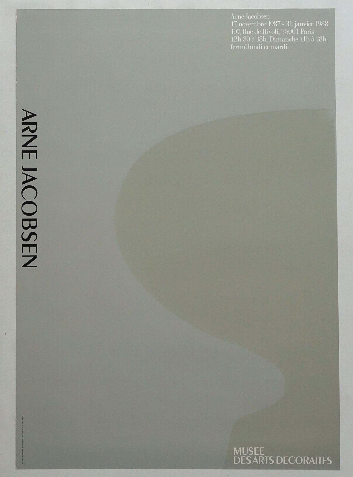 1987 Arne Jacobsen Ant Chair Exhibition Poster   Original Vintage Poster photo furniture