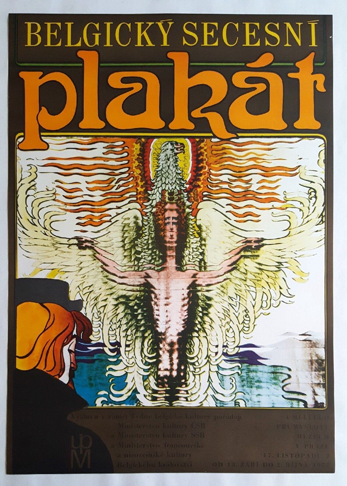 1977 Art Nouveau Poster Exhibition   Original Vintage Poster photo furniture