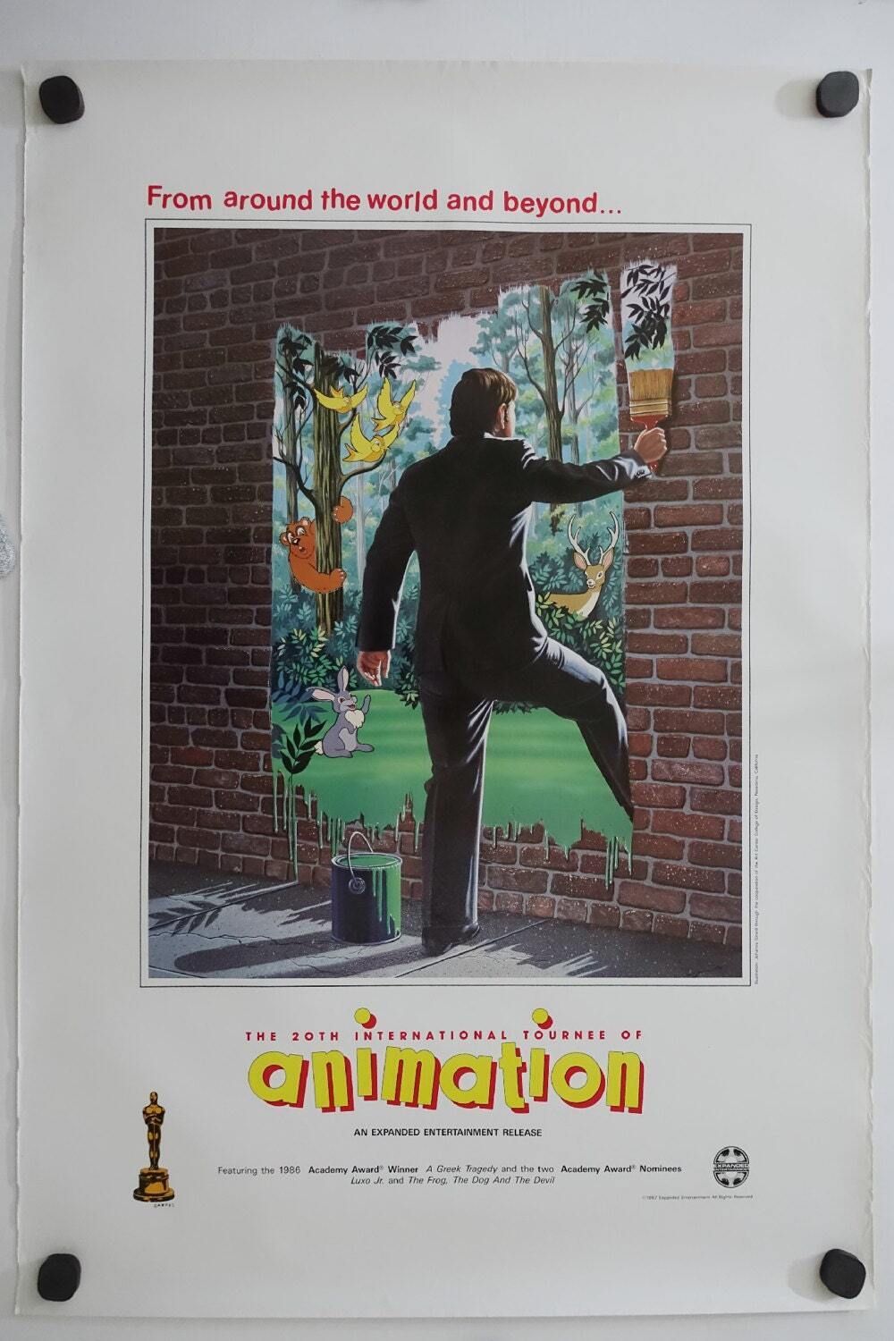 1987 Animation Festival   Original Vintage Poster photo furniture