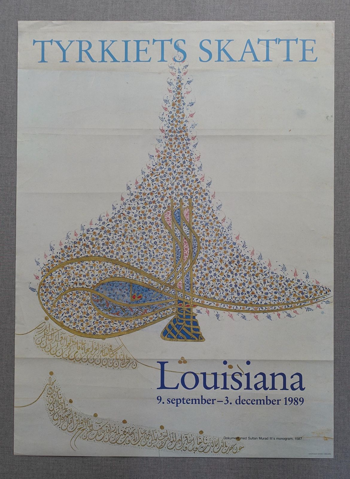 1993 Treasures Of Turkey On Louisiana Museum Of Modern Art   Original Vintage Poster photo furniture