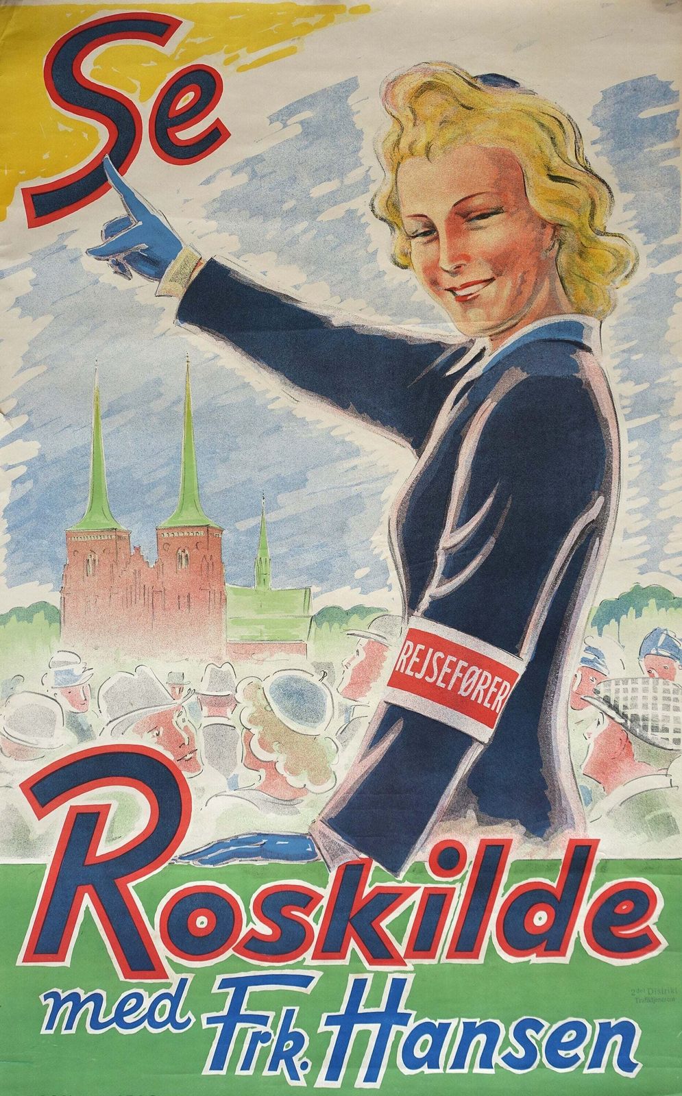 Denemarken, Roskilde Reisposter Uit De Jaren 1940